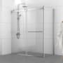 Miseno Spezia 76" High x 64" Wide x 35" Deep Sliding Frameless Shower Enclosure with Clear Glass Polished Chrome