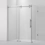 Miseno Villena 78" High x 52" Wide x 36" Deep Sliding Frameless Shower Enclosure with Clear Glass Brushed Nickel