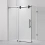Miseno Villena 78" High x 52" Wide x 36" Deep Sliding Frameless Shower Enclosure with Clear Glass Matte Black
