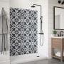Miseno Readyset 78" X 60" X 36" Five Panel Alcove Shower Wall Kit Fleur Bleue