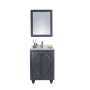 Miseno Odyssey 24" Free Standing Single Basin Vanity Set with Cabinet and Vanity Top Grey / White Quartz