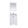 Miseno Odyssey 24" Free Standing Single Basin Vanity Set with Cabinet and Vanity Top White / White Quartz