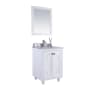 Miseno Odyssey 24" Free Standing Single Basin Vanity Set with Cabinet and Vanity Top White / White Stripes