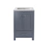 Miseno Wilson 24" Free Standing Single Basin Vanity Set with Cabinet and Solid Surface Vanity Top Grey / Matte White