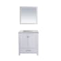 Miseno Wilson 30" Free Standing Single Basin Vanity Set with Cabinet and Solid Surface Vanity Top White / Matte White
