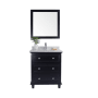 Miseno Luna 30" Free Standing Single Basin Vanity Set with Cabinet and Marble Vanity Top Espresso / White Carrara Marble
