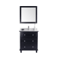 Miseno Luna 30" Free Standing Single Basin Vanity Set with Cabinet and Marble Vanity Top Espresso / White Quartz