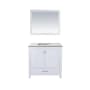 Miseno Wilson 36" Free Standing Single Basin Vanity Set with Cabinet and Solid Surface Vanity Top White / Matte White