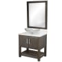 Miseno Ocean Breeze 36" Free Standing Single Basin Vanity Set with Cabinet and Quartz Vanity Top Cafe Mocha / Cafe Mocha Top / Brushed Nickel Hardware