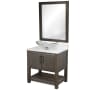 Miseno Ocean Breeze 36" Free Standing Single Basin Vanity Set with Cabinet and Quartz Vanity Top Cafe Mocha / Cafe Mocha Top / Oil Rubbed Bronze Hardware