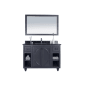 Miseno Odyssey 48" Free Standing Single Basin Vanity Set with Cabinet and Vanity Top Grey / Black Wood