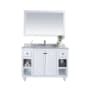 Miseno Odyssey 48" Free Standing Single Basin Vanity Set with Cabinet and Vanity Top White / White Stripes