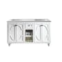 Miseno Odyssey 60" Free Standing Double Basin Vanity Set with Cabinet and Vanity Top White / Matte White