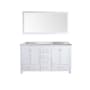 Miseno Wilson 60" Free Standing Double Basin Vanity Set with Cabinet and Solid Surface Vanity Top White / Matte White