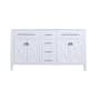 Miseno Wimbledon 60" Double Free Standing Vanity Cabinet - Less Vanity Top White