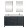 Miseno Gara 60" Free Standing Double Basin Vanity Set with Cabinet, Composite Stone Vanity Top and Mirror Washed Blue