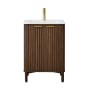 Miseno Mumbai 24" Free Standing Single Basin Vanity Set with Cabinet and Ceramic Vanity Top Aged Dark Brown Oak
