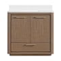 Miseno Saleya 36" Free Standing Single Basin Vanity Set with Cabinet and Stone Composite Vanity Top Walnut Drift