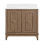 Miseno Kinsale 36" Free Standing Single Basin Vanity Set with Cabinet and Stone Composite Vanity Top Walnut Drift