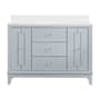 Miseno Kinsale 48" Free Standing Single Basin Vanity Set with Cabinet and Stone Composite Vanity Top Soft Blue
