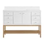 Miseno Isadore 48" Free Standing Single Basin Vanity Set with Cabinet and Stone Composite Vanity Top Bright White