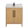 Miseno Gara 30" Free Standing Single Basin Vanity Set with Cabinet and Composite Stone Vanity Top Washed Ash Grey