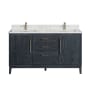 Miseno Gara 60" Free Standing Double Basin Vanity Set with Cabinet and Composite Stone Vanity Top Washed Blue