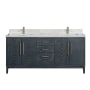 Miseno Gara 72" Free Standing Double Basin Vanity Set with Cabinet and Composite Stone Vanity Top Washed Blue