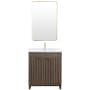Miseno Palos 30" Free Standing Single Basin Vanity Set with Cabinet, Ceramic Vanity Top and Mirror Spruce Antique Brown