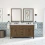 Miseno Tahoe 60" Free Standing Double Basin Vanity Set with Cabinet and Vanity Top Almond Latte / Cloudy Sky