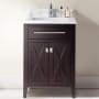 Miseno Torneo 24" Free Standing Vanity with Vanity Top and Undermount Sink Brown
