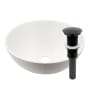 Polished White / Oil Rubbed Bronze Drain