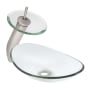 Brushed Nickel/Clear Glass Faucet
