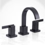 Miseno 1.2 GPM Widespread Bathroom Faucet with Pop-Up Drain Assembly Flat Black