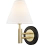 Mitzi Robbie Single Light 12" Tall Wall Sconce Aged Brass / Black