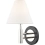 Mitzi Robbie Single Light 12" Tall Wall Sconce Polished Nickel / Black