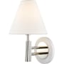 Mitzi Robbie Single Light 12" Tall Wall Sconce Polished Nickel / White