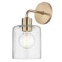Mitzi Neko Single Light 12" High Wall Sconce with Clear Shade Aged Brass