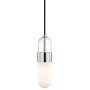 Mitzi Emilia Single Light 4-3/4" Wide LED Mini Pendant with Clear Top Opal Bottom Shade Polished Nickel