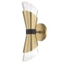 Mitzi Angie 2 Light 4-3/4" Wide LED Wall Sconce with Clear Shades Aged Brass