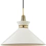 Mitzi Kiki Single Light 18" Wide Pendant Aged Brass / Cream