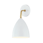 Mitzi Gia Single Light 13" Tall Bathroom Sconce Aged Brass / White