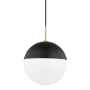 Mitzi Renee 7" Wide Mini Pendant Aged Brass / Black