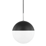 Mitzi Renee 7" Wide Mini Pendant Polished Nickel / Black