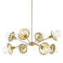 Mitzi Alyssa 8 Light 42" Wide Floral Sputnik Chandelier Aged Brass