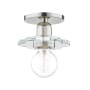 Mitzi Alexa 6" Tall Convertible Wall Sconce - Converts to Semi-Flush Polished Nickel