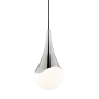 Mitzi Ariana 8" Wide Mini Pendant with Frosted Glass Shade Polished Nickel
