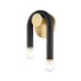 Mitzi Whit 2 Light 11" Tall Wall Sconce Aged Brass / Black