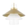Mitzi Jessy Single Light 16" Wide Pendant Aged Brass