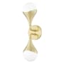 Mitzi Ariana 2 Light 19" Tall LED Bathroom Sconce Aged Brass